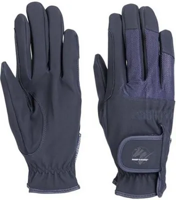 Image de Gants d'équitation Harrys Horse Domy en daim noir, taille des gants : S