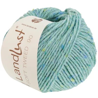 Produktbild von Lana Grossa Landlust Soft Tweed 90 klassisch verzwirntes Tweedgarn aus Schurwolle mit mehrfarbigen Noppen 90 m, Farbe:020 - Türkis meliert