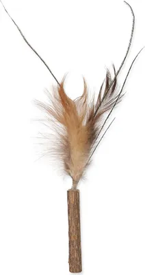 Zdjęcie produktu dla MAGIC CAT Natural Fun drewniana zabawka z naturalnymi piórami 6 cm
