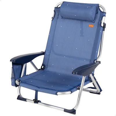 Imagen del producto de Silla de playa plegable, con 4 posiciones, de 51 x 45 x 76 cm, ideal para la playa