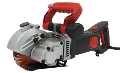 Obrázok produktu pre Elektrická fréza na drážky do stien – fréza na drážky do betónu – 4800 W – 6200 ot./min – diamantový kotúč 133 mm – 220 V – červená