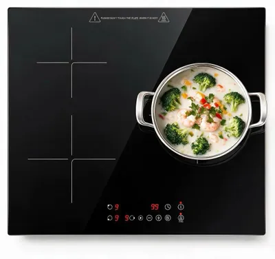 Obrázok produktu pre Vstavaná indukčná varná doska - IHE24683A - 3 varné zóny - 5500 W - Dotykové ovládanie - 9 stupňov výkonu - Funkcie: zosilňovač, časovač a detská poistka - Čierna
