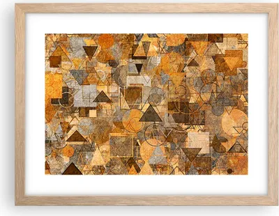 Produktbild von Gerahmtes Poster - Rahmen in heller Eiche - Abstraktion modern - 40x30 cm - Wand Bild - Wanddeko - Wandbilder - Wandposter - Bilderrahmen - Bilder - Kunstdruck - Wandbild - P2NAA40x30-4021