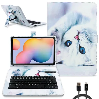Produktbild von Tastatur Tasche für Samsung Galaxy Tab A9+/ Plus Bluetooth Hülle Keyboard QWERTZFarben:Motiv 1