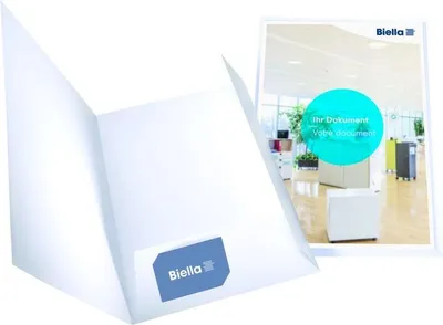 Produktbild von Biella - Angebotsmappe Pearl 1 A4 mit Einstecktasche 2 Klappen weiß | 25 Stück