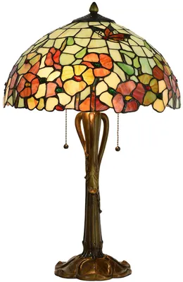 Produktbild von LumiLamp 5LL-5981 Tiffany Tischlampe Beige Rot 40x63 cm