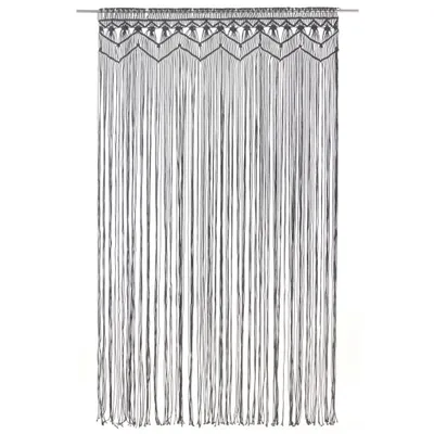 Produktbild von vidaXL Makramee Vorhang Anthrazit 140x240 cm Baumwolle