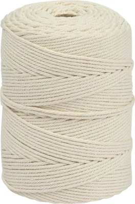 Produktbild von Makramee Garn 3mm x 300m, 100% natürliche Baumwolle , Baumwollseil Baumwollgarn, superweiches Garn für DIY Basteleien , Pflanzen - Hängekörbe, Wandteppiche, Stricken, Wanddekoration und recycelbar