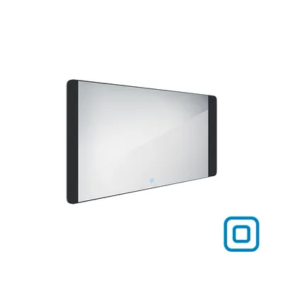 Obrázok produktu pre LED zrkadlo do kúpeľne Nimco čierne 120 x 65 cm so senzorom ZPC 42006V-90