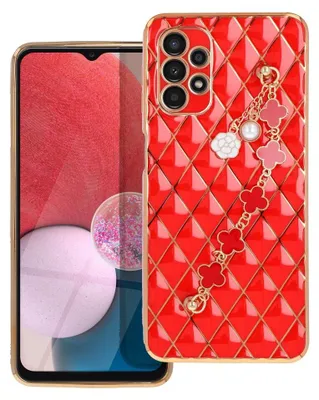 Produktbild von Schutzhülle Handy Hülle Trend Case mit einer Kette Design Cover kompatibel mit iPhone SE 2022 Rot