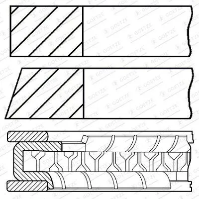 Immagine prodotto di Set di fasce elastiche GOETZE 08-443000-00