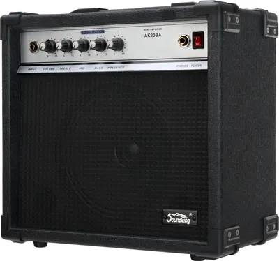 Immagine prodotto di Amplificatore per basso Soundking AK20BA 20 Watt RMS - Equalizzatore a 4 bande - Altoparlante da 8" - Uscita cuffie e connessione pedale - Amplificatore combo ideale per principianti con angoli di protezione extra robusti