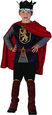 Produktbild von Mittelalterliches Königskostüm für Jungen in Samtoptik M 7-9 Jahre (120-130 cm)
