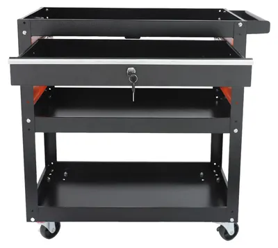 Imagen del producto de Carro de herramientas, 3 niveles, construcción duradera, color negro