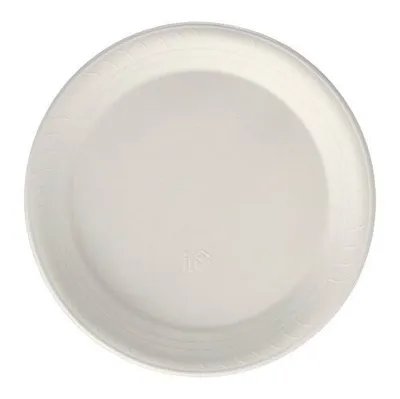 Produktbild von Papstar 86951, Teller, Rund, Zuckerrohr, Weiß, Einfarbig, 100 Stück(e)