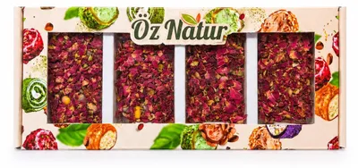 Produktbild von Öz Natur | Turkish Delight Lokum mit Pistazien, Rosenblättern 500g