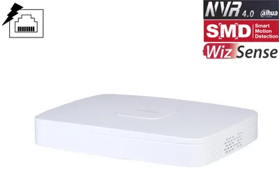 Produktbild von Dahua NVR4108-8P-EI NVR 8 Kanal 8 PoE Videorekorder SMD H.265 H.264 MJPEG