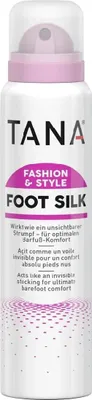 A product shot of a Tana Foot Silk spray can.