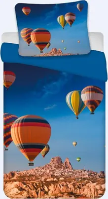 Image de Parure de lit avec ballon 135 x 200 cm 80 x 80 cm 100% coton