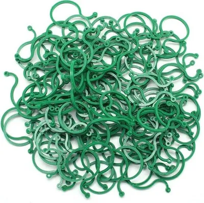 Produktbild von Famanu Pflanzenclips - Robuste Halter für Pflanzen - Grün, 100 Stück