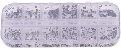 Obrázek produktu pro Sada O-kroužků 1,4–2,8 mm, 12 velikostí pro hodinky, balení