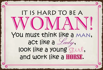 Produktbild von vianmo Holzschild 20x30 cm it is hard to be a woman Lady Girl