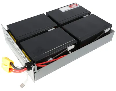 Produktbild von Nachbau Akku exakt passend für den APC-RBC24 Akku vormontiert mit Kabel und Stecker