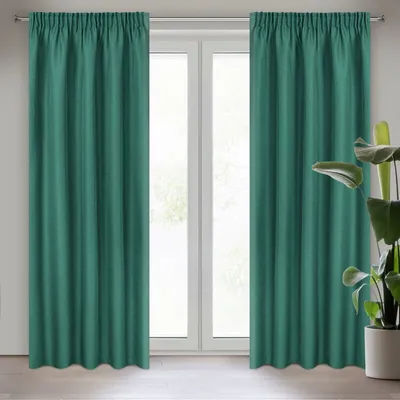 Obrázek produktu pro Záclona STYLE zelená 140x270 cm volánová páska