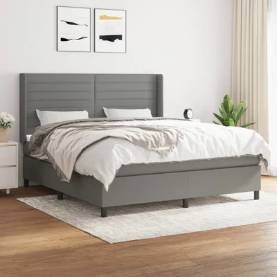 Produktbild von Maison Exclusive - Boxspringbett mit Matratze Dunkelgrau 180x200 cm Stoff
