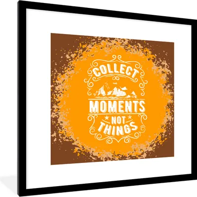 Produktbild von MuchoWow® MuchoWow® Gerahmtes Poster Jahrgang - Berg - Text 40x40 cm - Poster mit zchwarzem Bilderrahmen - Poster - Plakat im Rahmen