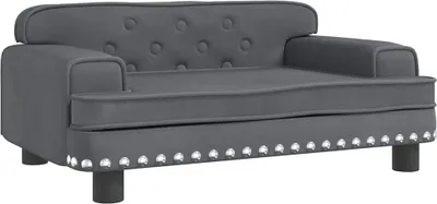 Produktbild von vidaXL Hundebett Dunkelgrau 70x45x30 cm Samt