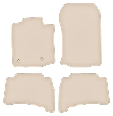 Productafbeelding van Velours automatten voor Toyota Land Cruiser J150 vanaf 2009 – 4-delig, beige, op maat – Wielganizator FORTUNA