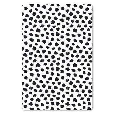 Produktbild von MuchoWow® Mauspad Mousepad Polka dots - Schwarz und Weiß - Muster 18x27 cm - Mousepads - Maus Mat - Pad - Mausunterlage