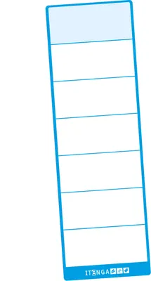 Produktbild von itenga 100x Ordneretikett BLAU Rückenetikett zum Aufkleben 6,0 x 19,0 cm aus Haftpapier