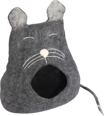 Produktbild von Katzenhöhle - Schläfrige Katze - grau - Katzenhaus - Katzenbett