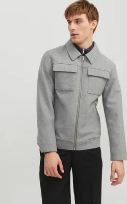 Produktbild von Jack & Jones Jack & Jones Jjemorrison Wolljacke - Männer - Größe L - Grau