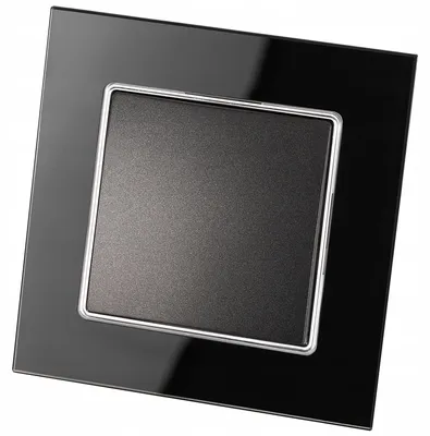 Produktbild von MIUUN Einzelschalter Schwarz Glas Chrom Klassisch