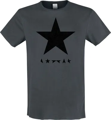 Produktbild von David Bowie T-Shirt Herren Amplified Collection - Black Star charcoal XXL