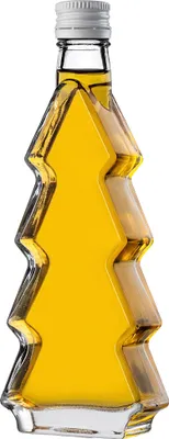 Immagine prodotto di Bottiglie di vetro KADAX a forma di albero di Natale, 200ml, 1 pezzo, bottiglie di Natale con tappo a vite, bottiglie di liquore per Natale, bottiglie di liquore vuote da riempire (bianco)