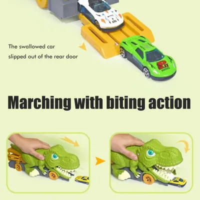 Produktbild von Dinosaurier-LKW-Spielzeug für Kinder, großes Transportspielset, zurückziehbares Auto, Geburtstagsgeschenke für Jungen und Mädchen