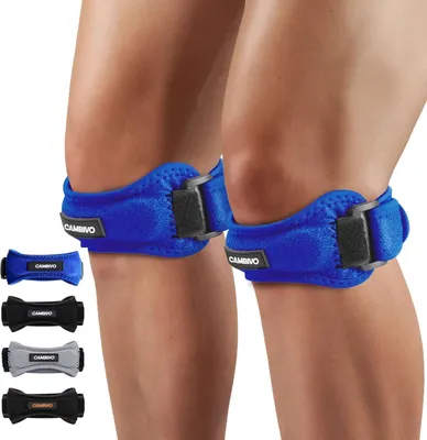 Immagine prodotto di CAMBIVO Tutore Ginocchio Rotulea Regolabile 2 Pezzi, Ginocchiera Ortopedica con Cuscinetto di Compressione, Ginocchiera Rotulea per Tendinite, Infortunio Sportivo, Corsa, Sport