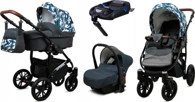 Obrázek produktu pro BabyLux® Optimal | 4v1 Set | Grey Moro | kocárek | kocárkový set
