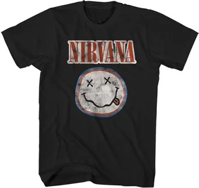Produktbild von Nirvana Distressed Logo Black 2XL T-Shirt