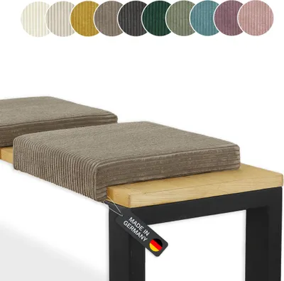 Produktbild von Lycce Bankauflage Klemmkissen 1 Leiste Cordstoff extra Polsterung, für Banktiefe ab 35 cm, Farbe:taupe