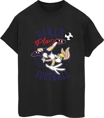 Produktbild von Looney Tunes - "Girls Play Football" T-Shirt für Damen BI52340 (L) (Schwarz)