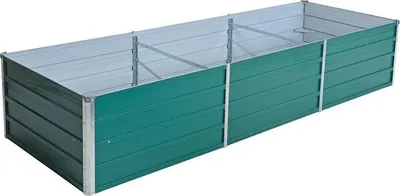 Produktbild von Metall Blumenbeet Hochbeet 240x80x45 cm Grün Pflanzbeet Gemüsebeet Pflanzkasten