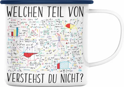 Produktbild von Trendation - Lustige Emaille Tasse Geschenk Welchen Tell Von Verstehst du Nicht Mathematiker Physiker Mathelehrer Geschenkidee (Blau)