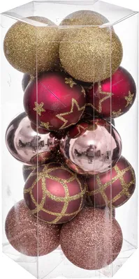 Image de Set de boules de Noël en plastique, Ø 5 cm, 15 pcs.