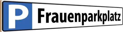 Produktbild von vianmo Holzschild 10x46 cm Frauenparkplatz Parkplatzschild