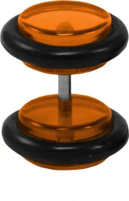 Produktbild von Fake Plugs Ohrstecker in verschiedenen Farben und Größen Größe - 8 mm Farbe - Orange